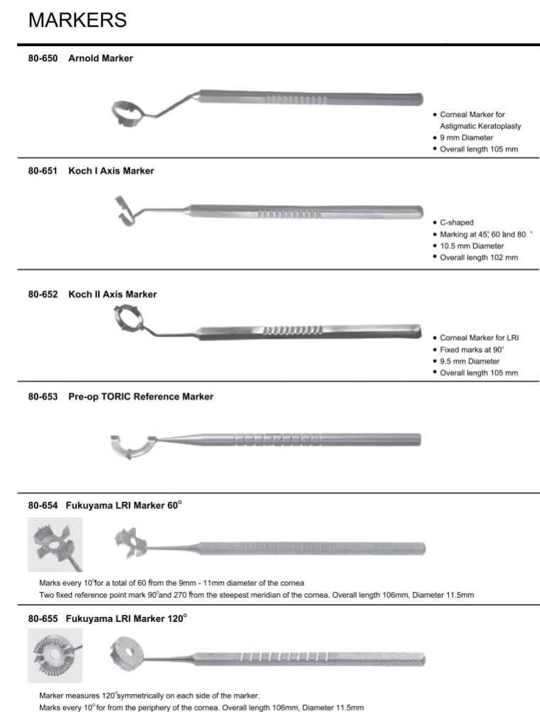 OPTHALMOLOGY Instruments